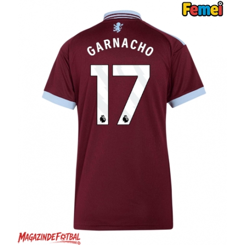 Aston Villa Alejandro Garnacho #17 Tricou Fotbal Replică 2026-27 Femei Acasa Aston Villa Alejandro Garnacho #17 Tricou Fotbal Replică 2026-27 Femei Acasa